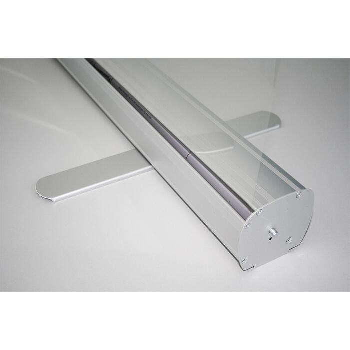 Detailansicht: Hygiene-Roll-Up aus transparenter PET-Folie (Art. 39937)