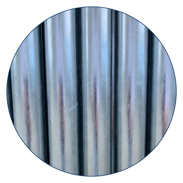 Detailansicht: Bauzaun -Profi 500- Standrohre von der Seite