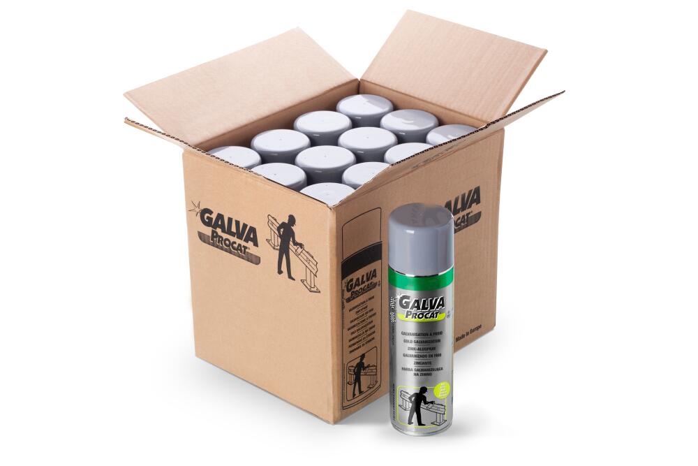 Modellbeispiel: Eine Verpackungseinheit 12 Stück Zinkspray -Galva Procat®-, 500 ml, matt (Art.