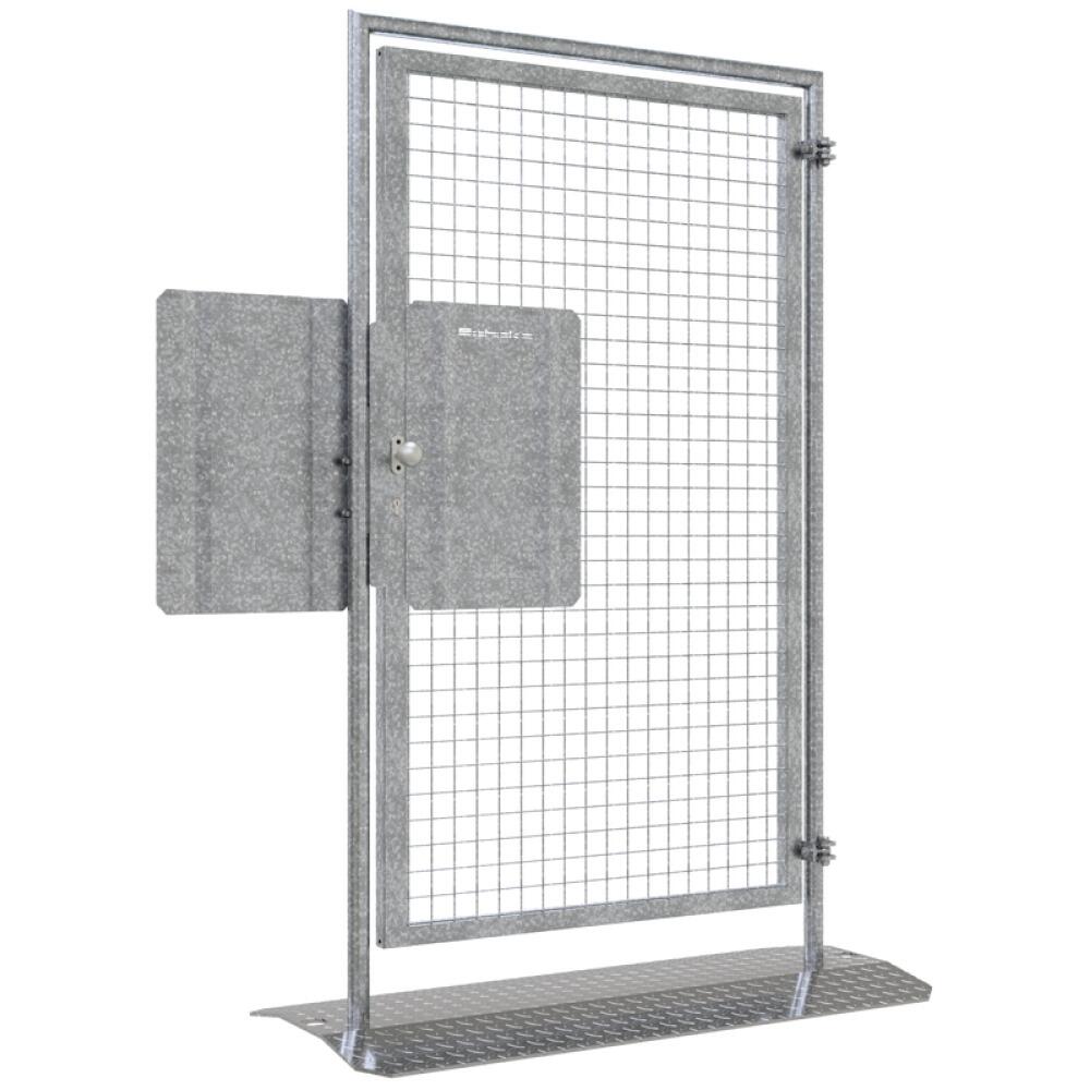 Mobilzaun Fluchtt&uuml;r mit Panikfunktion E oder D, stabile Stahlrahmenkonstruktion, sicherer Zutritt