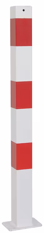 Absperrpfosten ′Bollard′ 70 x 70 mm, Stahl, herausnehmbar, feststehend o. umlegbar, optional Ösen - Modellbeispiel: Absperrpfosten -Bollard- ...