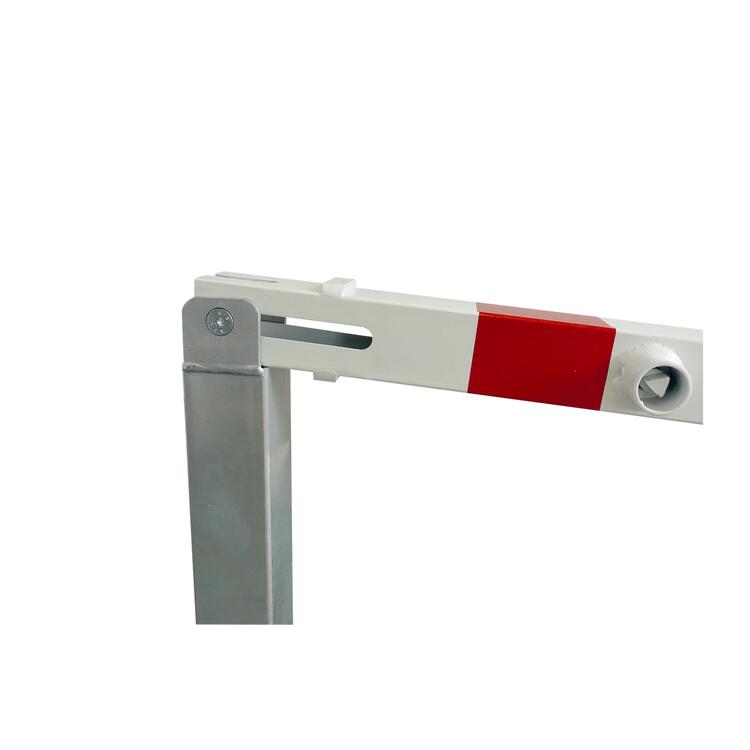 Absperrpfosten ′Bollard′ 70 x 70 mm, umlegbar, Hebe- und Kippmechanik, Dreikantverschluss -