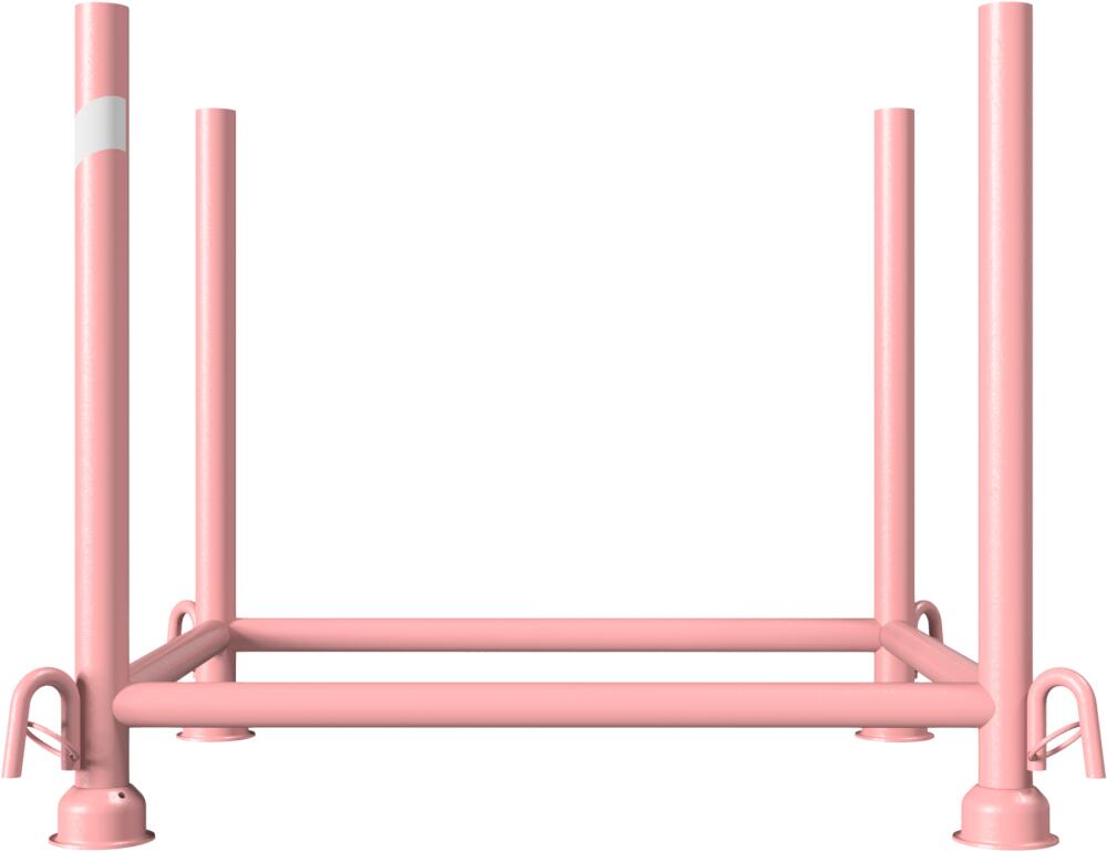 Stapelpalette 0,90 x 0,70 x 0,70 m, lackiert oder verzinkt, wahlw. mit Kranhaken o. -ösen - Modellbeispiel: Stapelpalette mit Kranhaken, lackiert  ...