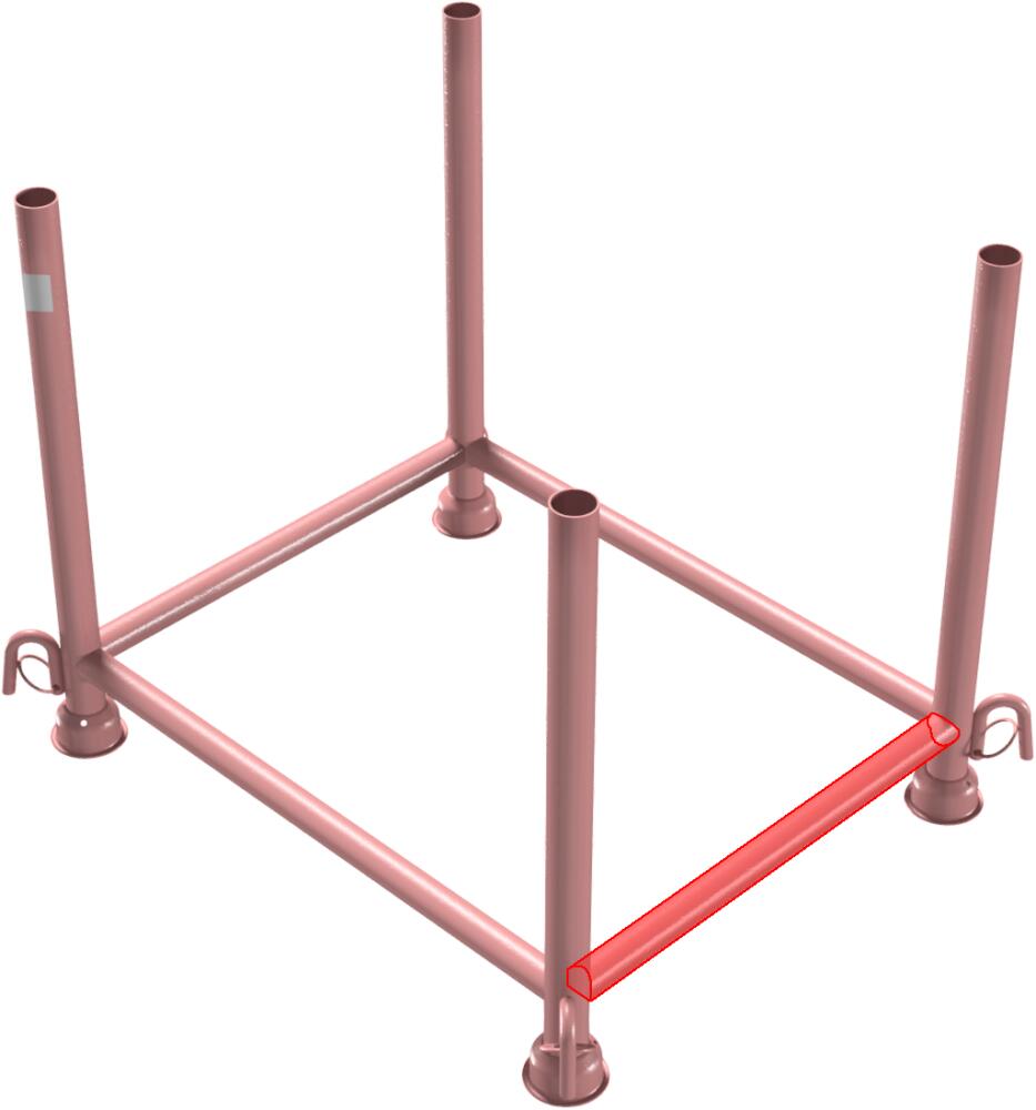 Stapelpalette 0,90 x 0,70 x 0,70 m, lackiert oder verzinkt, wahlw. mit Kranhaken o. -ösen - Modellbeispiel: Stapelpalette mit Kranhaken, lackiert  ...