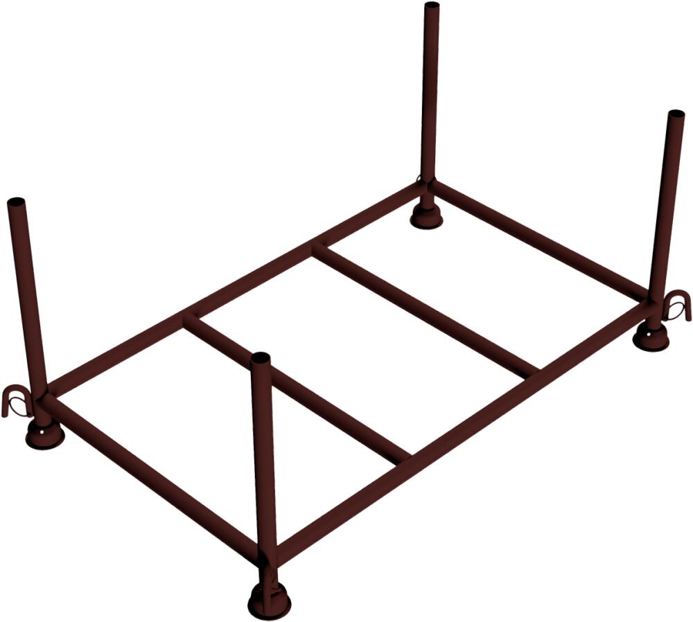 Stapelpalette 1,50 x 0,87 x 0,60 m, lackiert oder verzinkt, wahlw. mit Kranhaken o. -ösen - Modellbeispiel: Stapelpalette, Kranhaken, lackiert ...