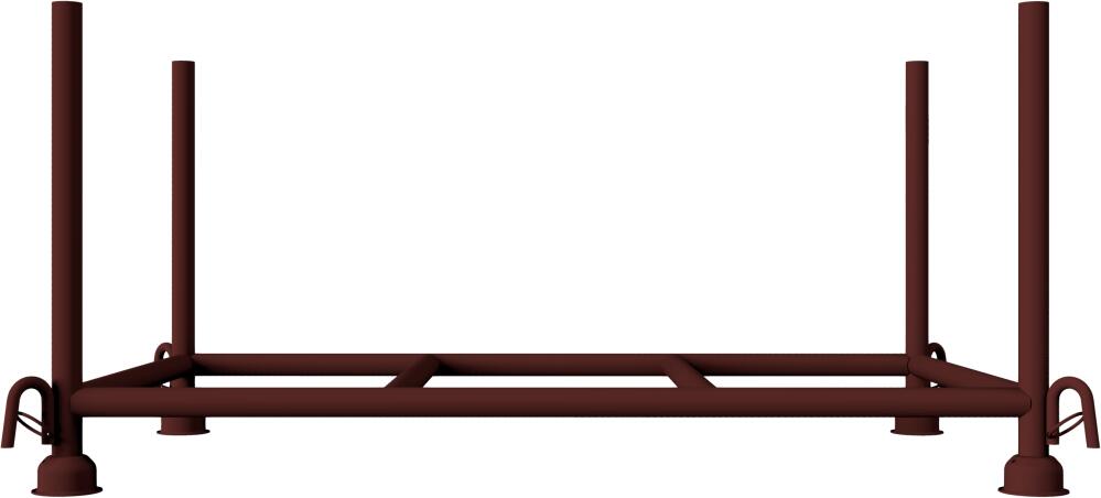 Stapelpalette 1,50 x 0,87 x 0,60 m, lackiert oder verzinkt, wahlw. mit Kranhaken o. -ösen - Modellbeispiel: Stapelpalette, Kranhaken, lackiert ...