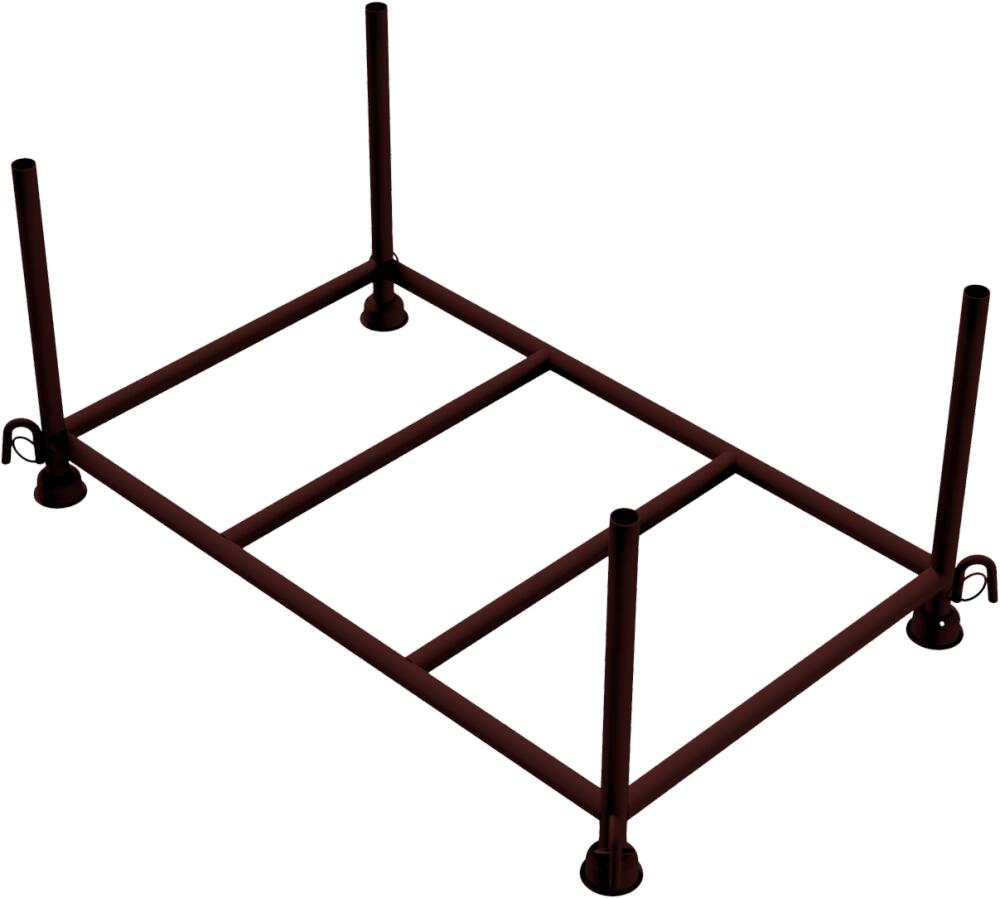 Stapelpalette 1,50 x 0,87 x 0,60 m, lackiert oder verzinkt, wahlw. mit Kranhaken o. -ösen - Modellbeispiel: Stapelpalette, Kranhaken, lackiert ...