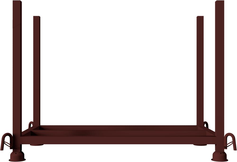 Stapelpalette für Fußplatten, 1,30 x 0,63 x 0,90 m, lackiert oder verzinkt, wahlw. mit Kranhaken o. -ösen - Modellbeispiel: Stapelpalette für ...