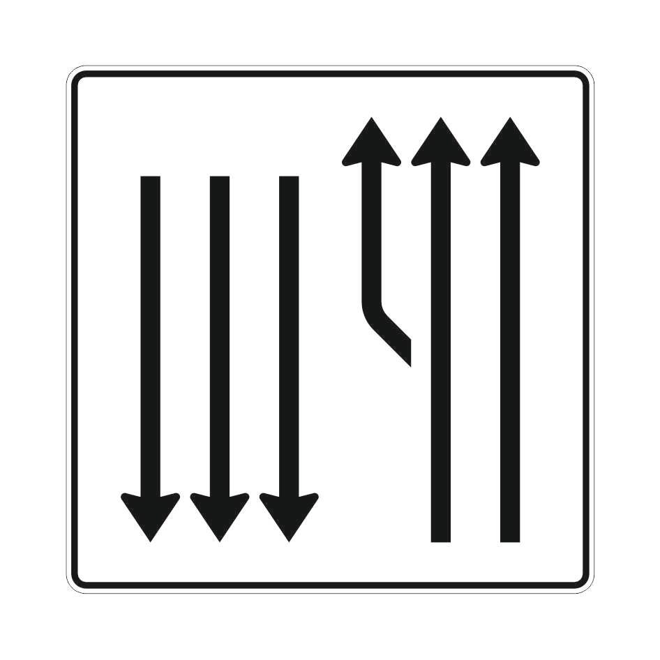 Trennungstafel nach Zeichen StVO 542-15