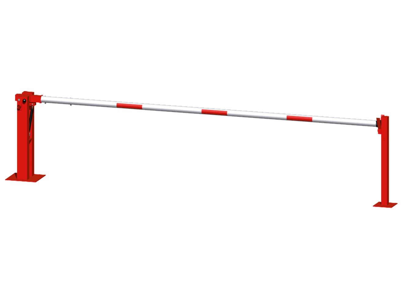 Handschranke mit Gasdruckfeder und fester Auflagest&uuml;tze, Sperrbalken 3000 bis 7000 mm