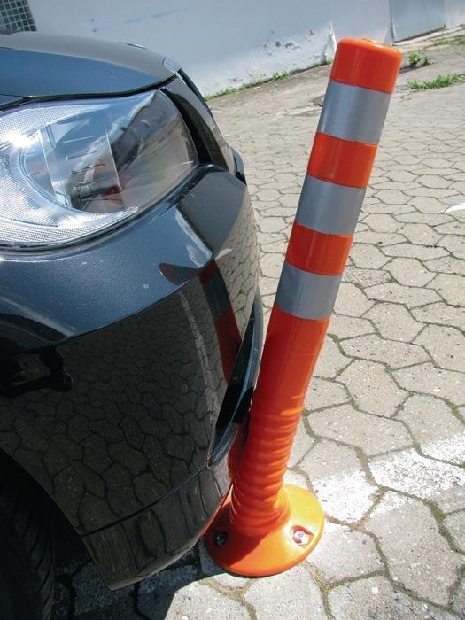 Sperrpfosten aus TPU, anfahr-/überfahrbar, Höhe 750 mm, ø 80 mm, zum Aufdübeln