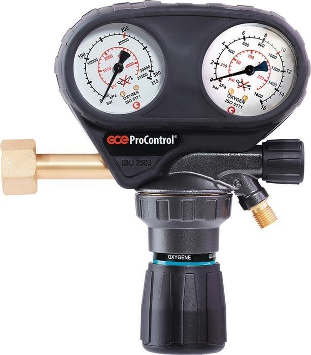 Flaschendruckminderer ProControl GCE, 1-stufig, Sauerstoff 200bar, Propan 25bar, Acetylen 25bar