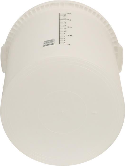 Anrühreimer GRIPLINE-O 30l, 25 Liter-Skala, weiß, 4 ergonomische Handgriffe, Kunststoff