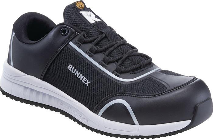 RUNNEX SportStar Sicherheitsschuh S1PS, schwarz/weiß, Gr. 36-48, ESD, rutschhemmend, atmungsaktiv