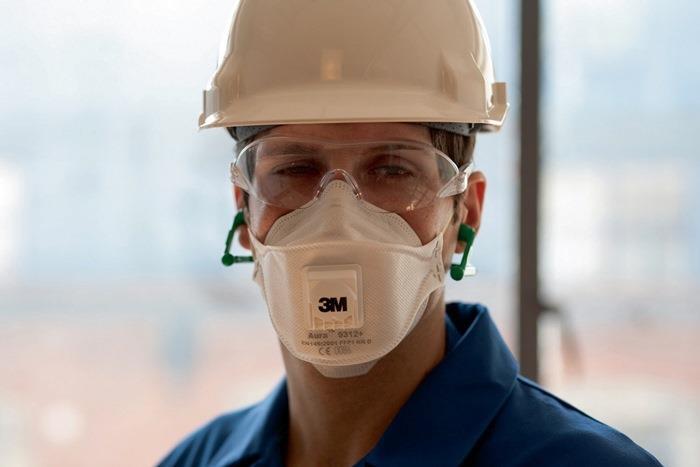 3M Atemschutzmaske Aura 9312+ FFP1/V NR D, faltbar, mit Ausatemventil, hygienisch verpackt