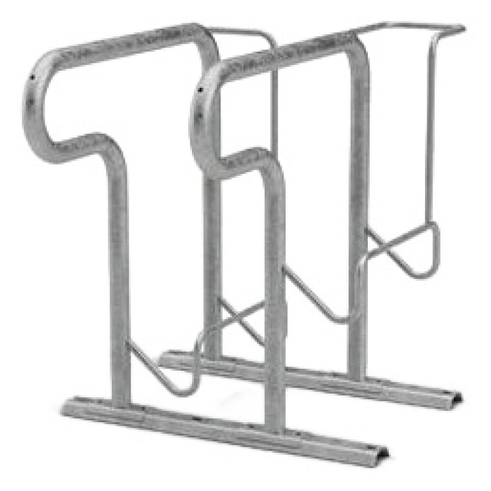 Fahrradst&auml;nder &prime;FELIX&reg;&prime;, einseitige Radeinstellung, Radabstand 400 mm, 2-4 Stellpl&auml;tze, feuerverzinkt, B&uuml;gel ADFC empfohlen