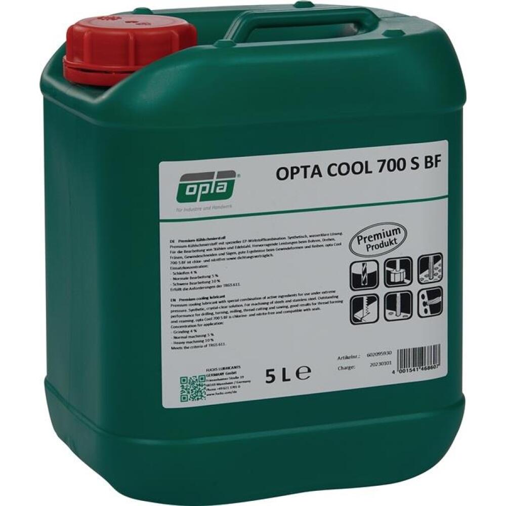 OPTA Premium K&uuml;hlschmierstoff Cool 700 S BF, wassermischbar, 5l oder 10l Kanister, gelb-orange