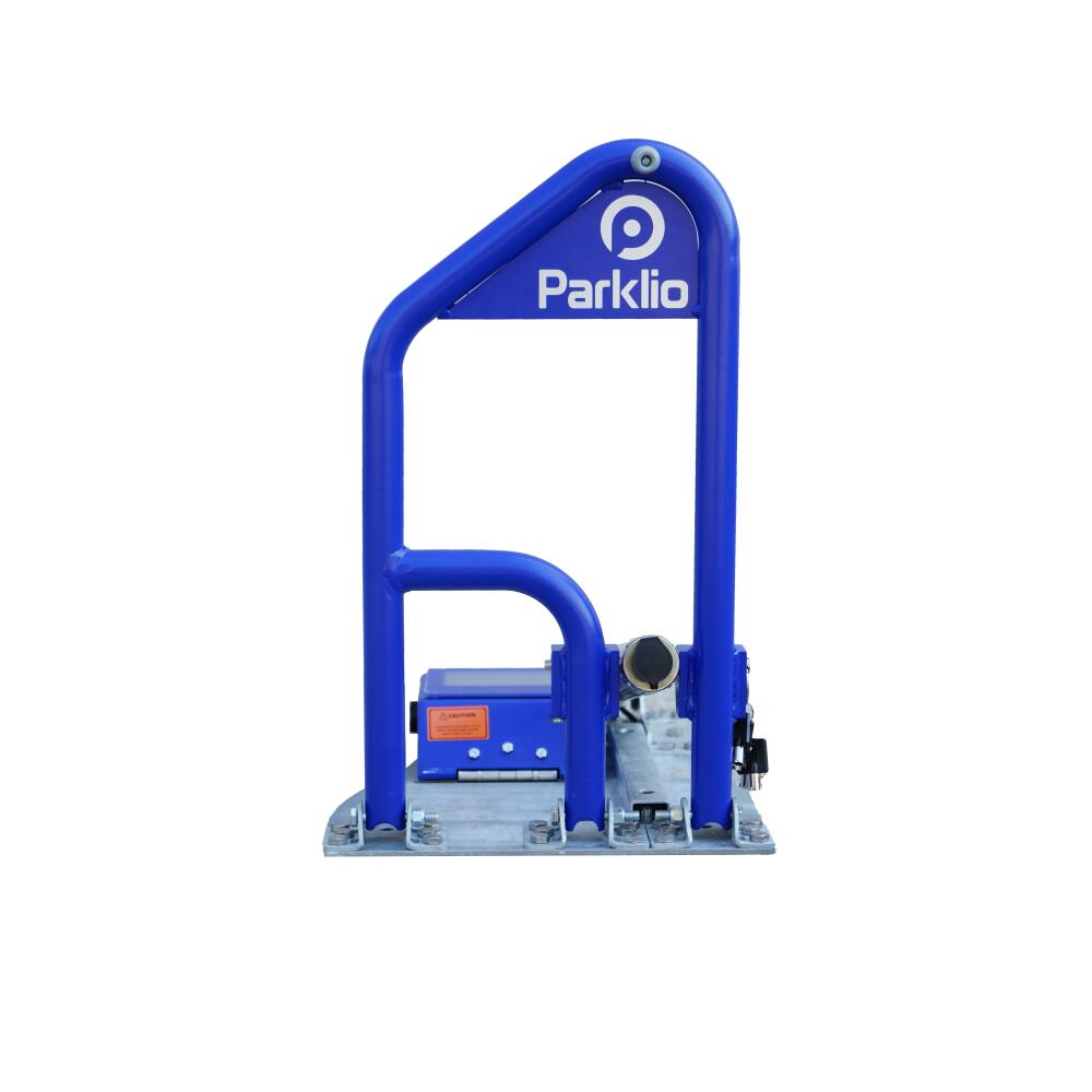 Parkplatzsperre &prime;Parklio Zeus AC&prime;, Stahl verzinkt, blau/silber, Wechselstrom-Betrieb, App-Steuerung, 9t belastbar