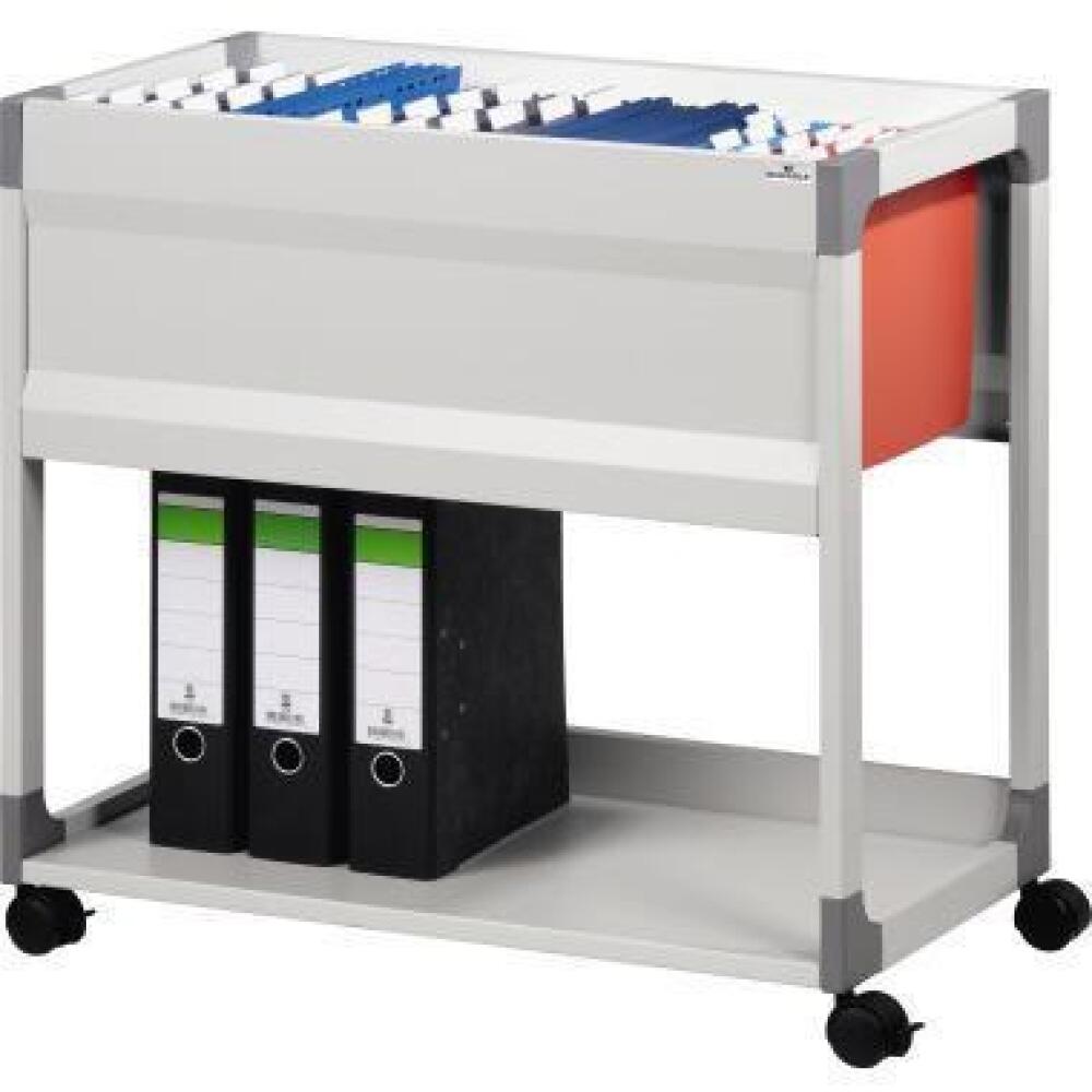 DURABLE H&auml;ngemappenwagen SYSTEM FILE TROLLEY 90, grau, f&uuml;r 90 H&auml;ngemappen oder 8 Ordner