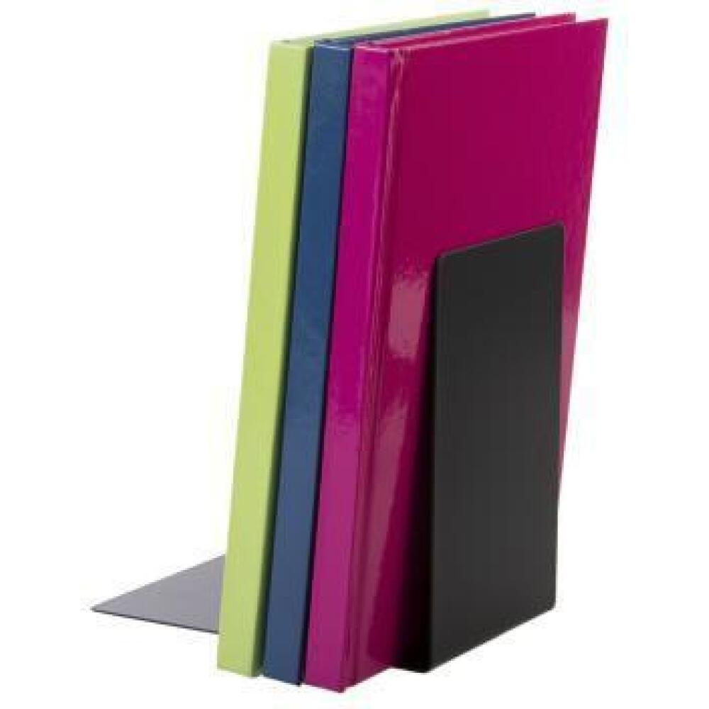 Westcott Buchst&uuml;tze 2er Set, L-Form, pulverbeschichtet, schwarz oder grau, 9x14x14 cm