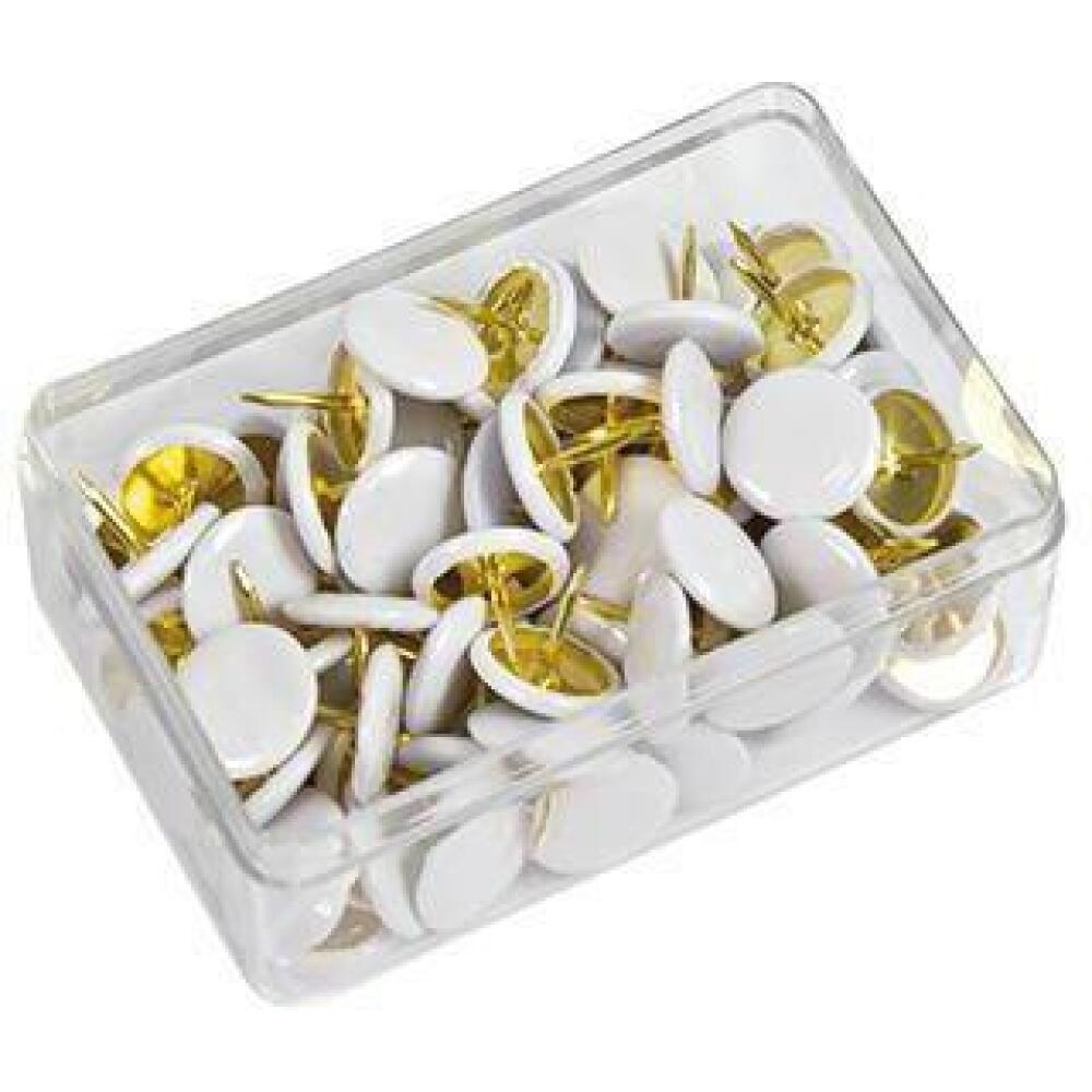 Soennecken Rei&szlig;nagel 9,5mm &uuml;berkapselt, farbig sortiert oder wei&szlig; oder messing, 100 St./Pack