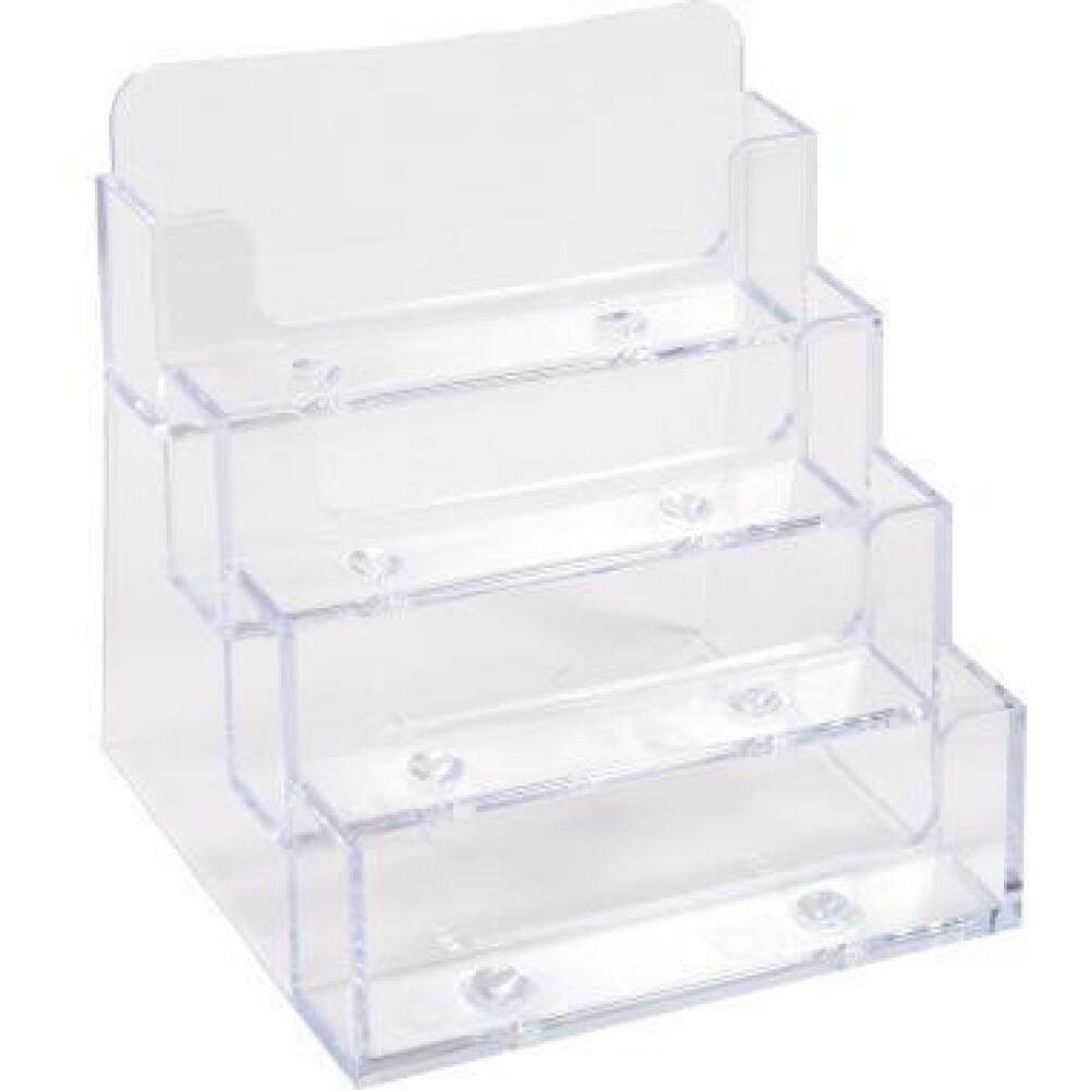 Exacompta Visitenkartenhalter 4 F&auml;cher, Office, kristall, 94 x 85 mm, nicht gef&uuml;llt
