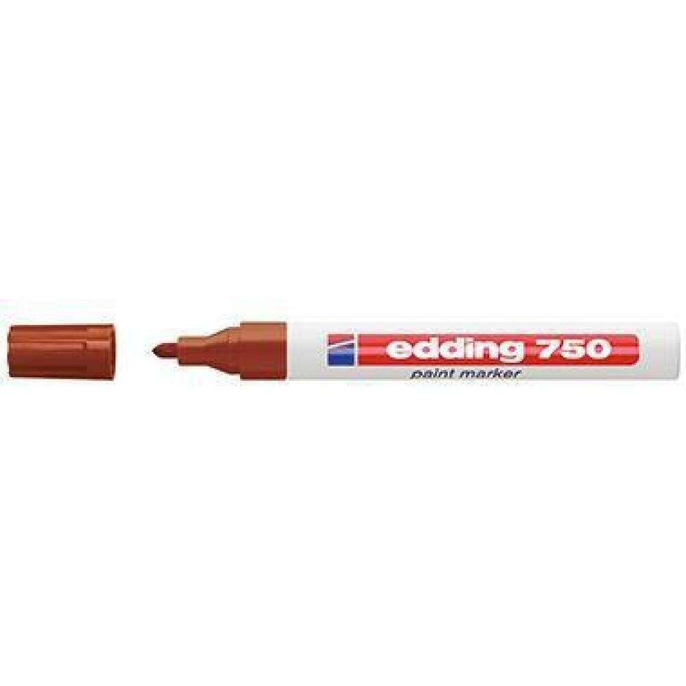 edding Lackmarker 750, 2-4mm Rundspitze, permanent, braun, orange, gold, silber, violett, h.blau, rosa, kupfer
