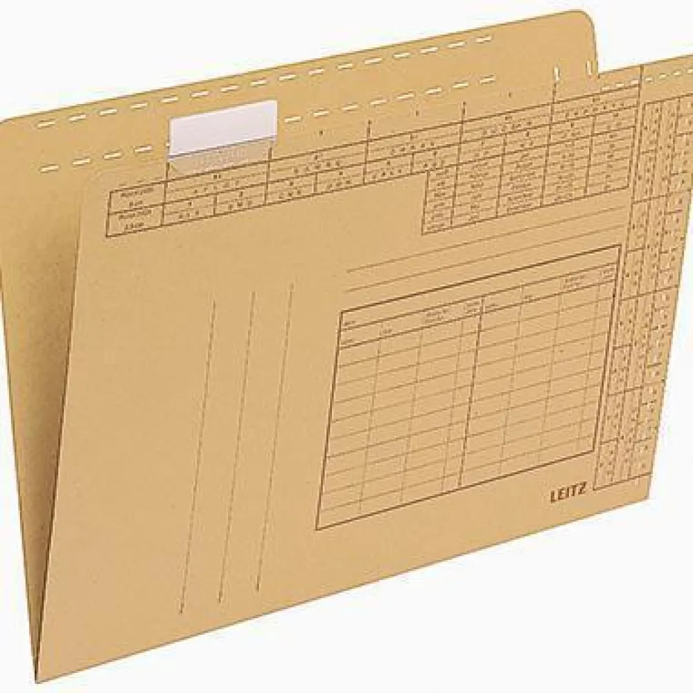 Leitz Einstellmappe DIN A4, 250g Natronkarton, naturbraun, 100 St./Pack, f&uuml;r Vollsichtreiter