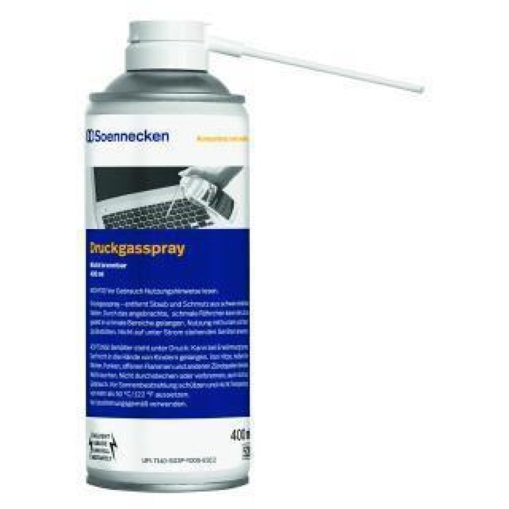 Soennecken Druckgasspray 71890, 400ml, f&uuml;r Kunststoff, lackierte Oberfl&auml;chen, Tastaturen, nicht brennbar