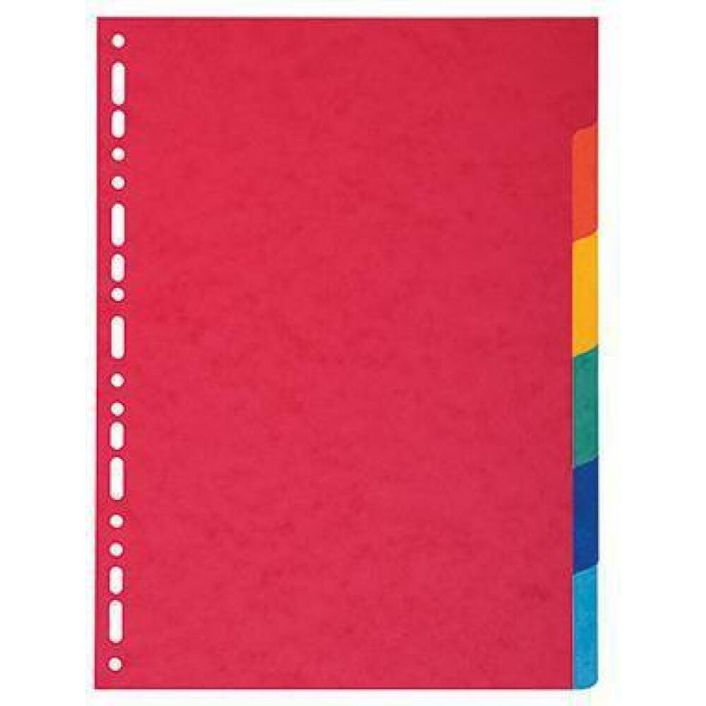 Exacompta Ordnerregister DIN A4, 6/10/12-teilig, blanko, mehrfarbig, Colorspankarton, FSC&reg;