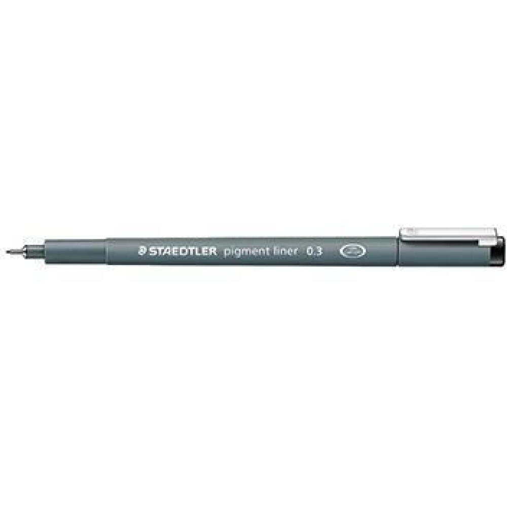 STAEDTLER Fineliner Pigment Liner 308, 0,3mm, schwarz, rundspitzig, dokumentenecht, schnelltrocknend