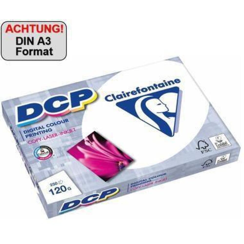 Clairefontaine Farblaserpapier DCP 1845C oder 1843C DIN A3 250 Bl./Pack, 120g oder 160g, hochweiß