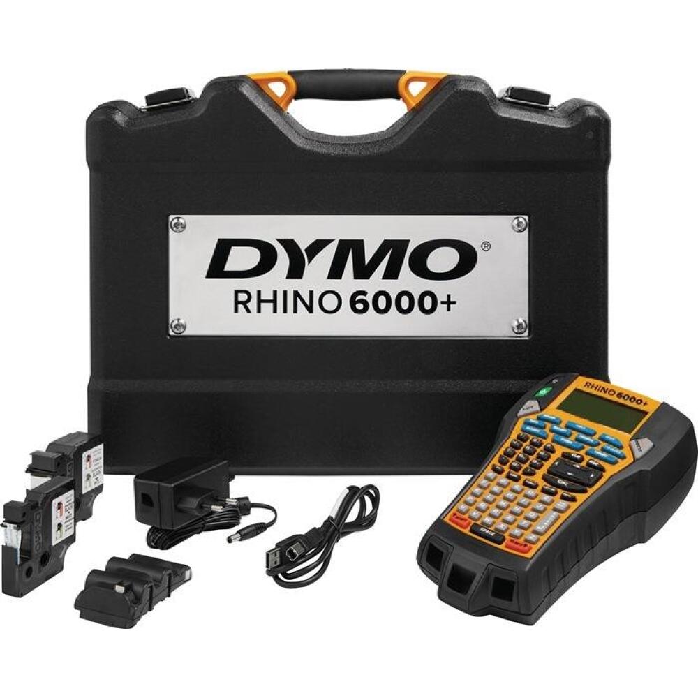DYMO Rhino 6000+ Beschriftungsger&auml;t Kofferset, 6-24mm B&auml;nder, PC-Anbindung, Akku, Barcodes