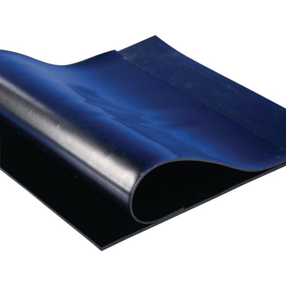 Gummiplatte 1,20m x 10m, 2-5mm, schwarz, NR/SBR, glatt, silikonfrei, f&uuml;r industrielle Einsatzzwecke