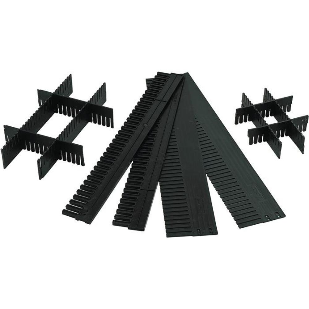 Trennw&auml;nde f&uuml;r Transportstapelbeh&auml;lter, anthrazit, PP, 10 St&uuml;ck, H.40-180mm, LA-KA-PE