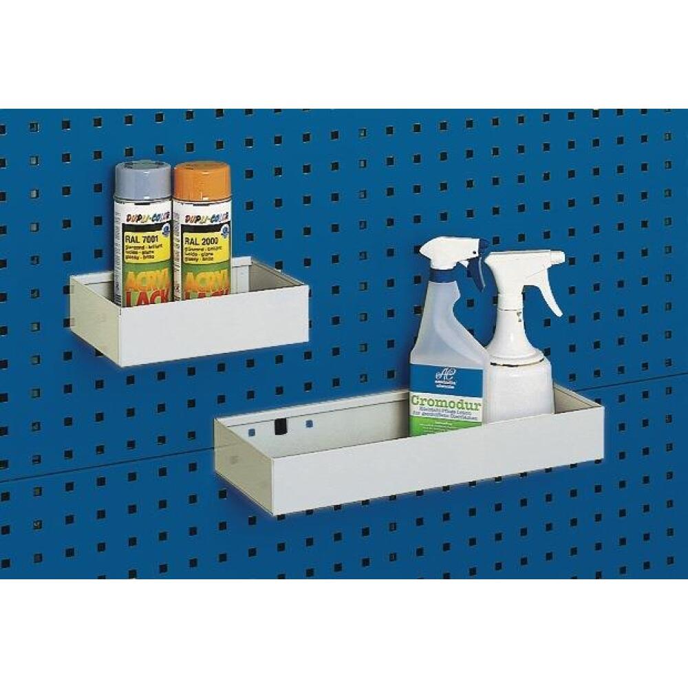 Ablagekasten lichtgrau H65mm BOTT, f&uuml;r Lochplattensysteme, 225mm oder 440mm Breite