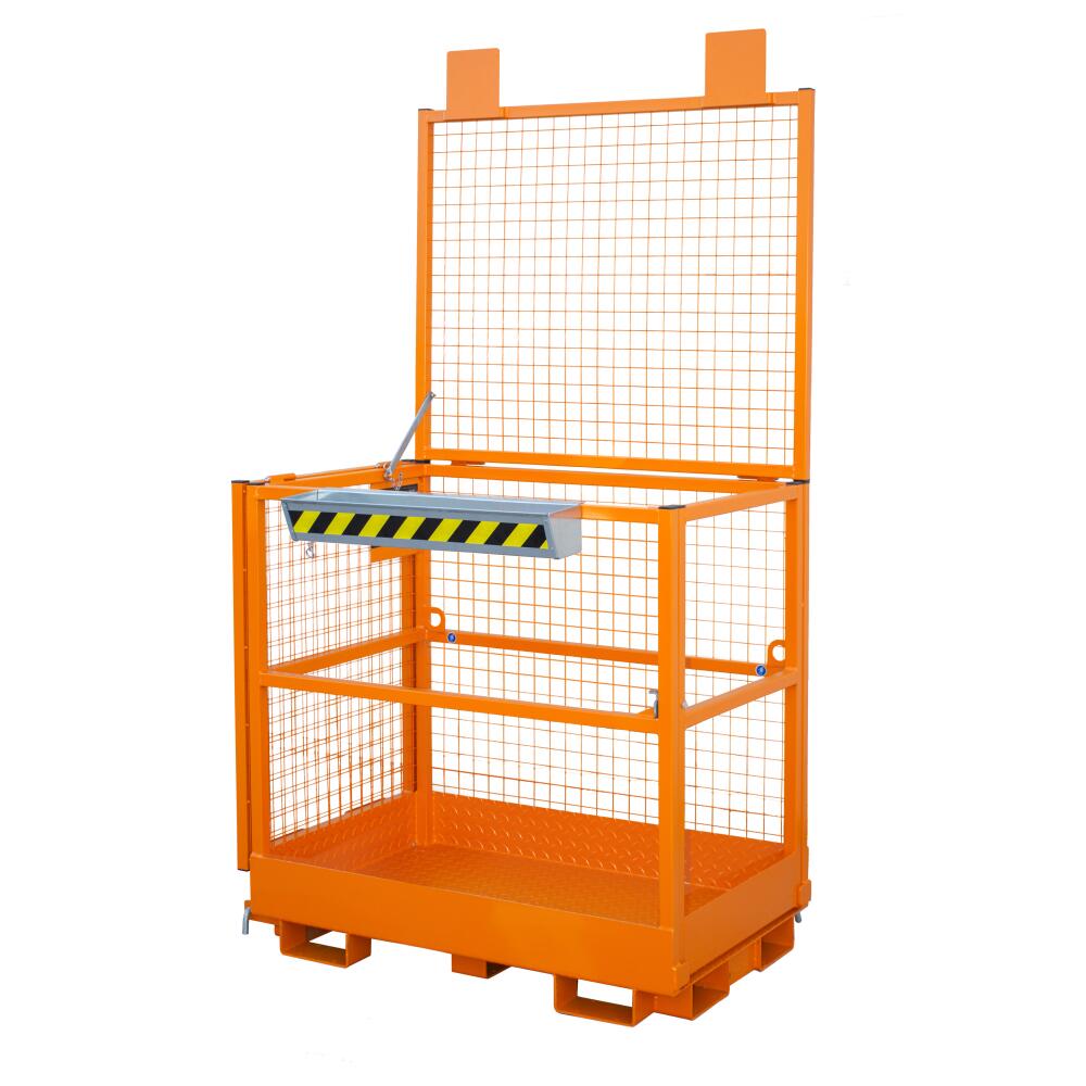 Arbeitsb&uuml;hne MB-II mit Einfahrttaschen an L&auml;ngs- und Querseite