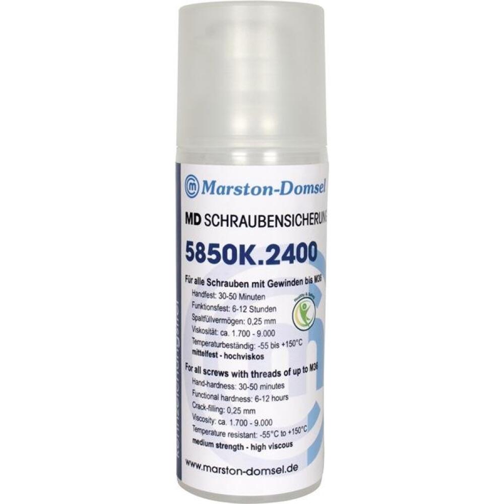 Schraubensicherung MARSTON MD-5850K, mittelfest, hochviskos, blau, NSF S6, Pumpdosierer 50g