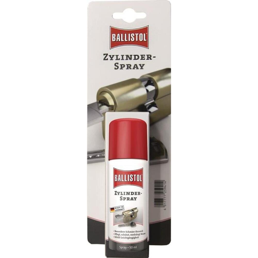 BALLISTOL Zylinderspray 50 ml, PTFE- und silikonfrei, sch&uuml;tzt, pflegt, beseitigt Quietschen