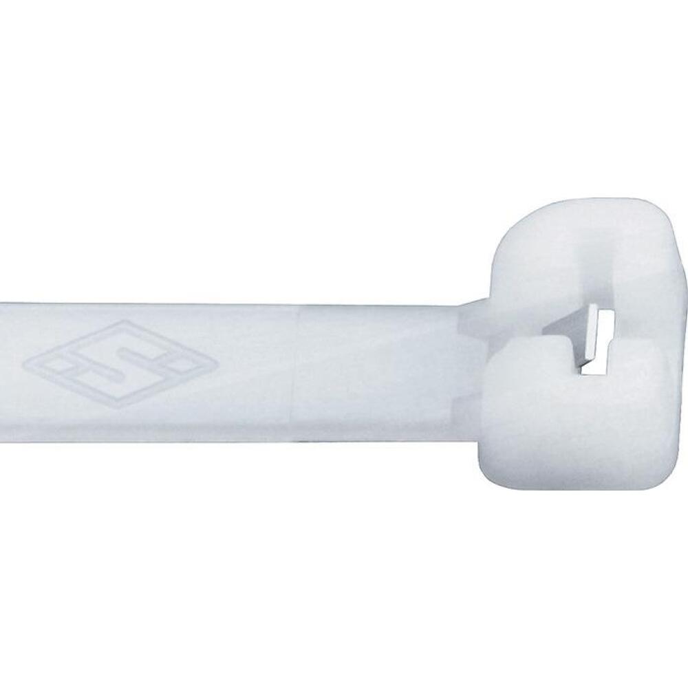 Kabelbinder SAPISELCO 100St. PA 6.6, mit Stahlnase, natur/schwarz, 200/186/360mm, hohe Zugbelastung