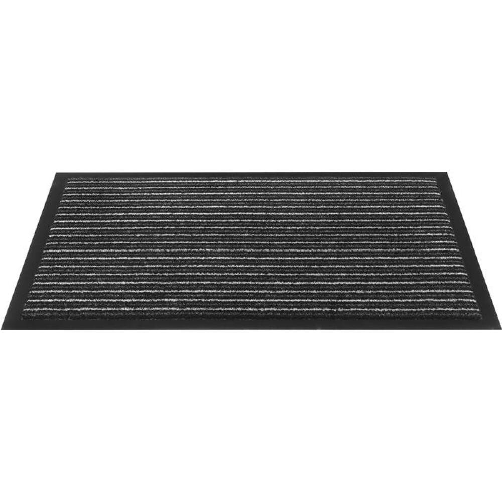 Gestreifte Fu&szlig;matte anthrazit, 100% PP, f&uuml;r Innenbereich, 5 mm stark, L400-800-1200 mm