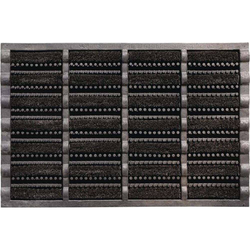 Schwarze Fu&szlig;matte 60% Gummi, 40% Kokos, 600x400mm oder 750x450mm, St&auml;rke 25mm, f&uuml;r Innenbereiche