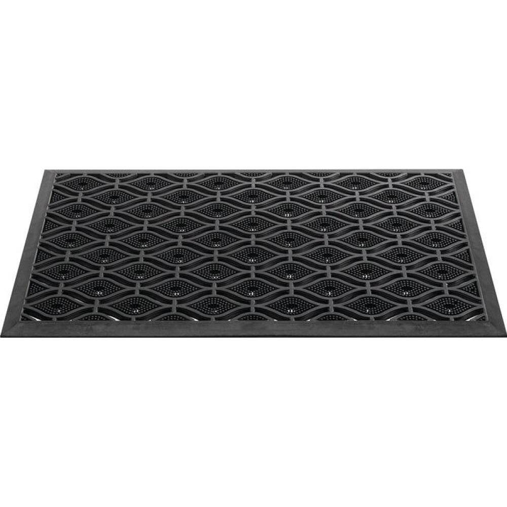 Schwarze Gummifu&szlig;matte f&uuml;r Au&szlig;enbereich, 450x750mm, 15mm stark, rutschfest, langlebig
