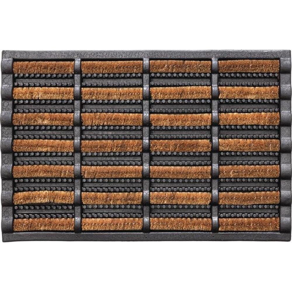 Fu&szlig;matte schwarz/natur, 60% Gummi, 40% Kokos, 600x400x25mm, f&uuml;r Zwischenbereich