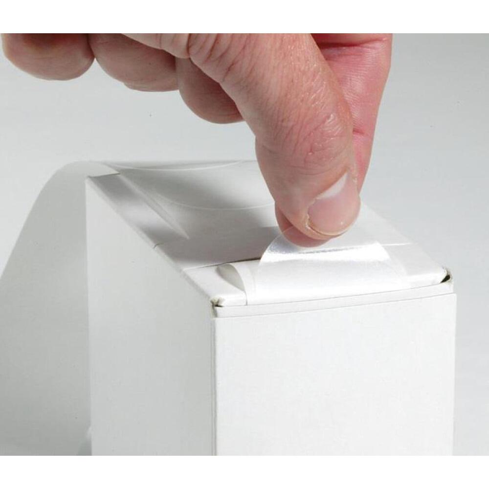 Verschlussetiketten 30mm, transparent, 1000 St&uuml;ck/Rolle, PE-Folie, permanent haftend, TRANSPAK