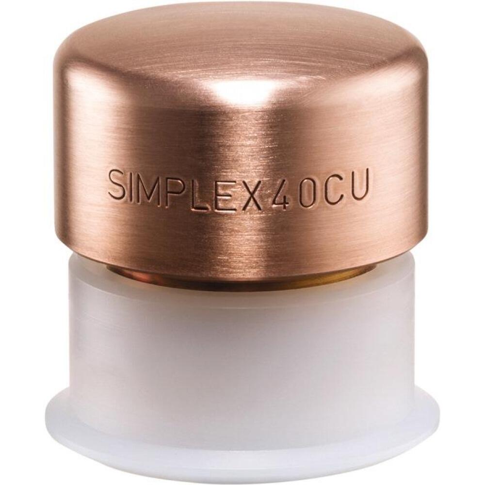 Schonhammerkopf SIMPLEX 30mm oder 40mm Kupfer mit Kunststoffh&uuml;lse, hart, f&uuml;r hohe Schlagkraft