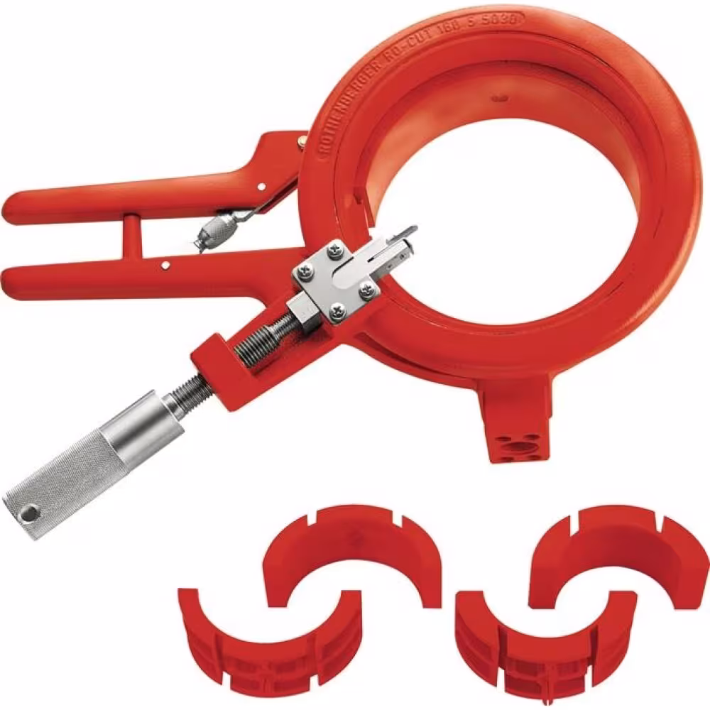 ROCUT 160 Set f&uuml;r Kunststoffrohre, Abstechen, Anfasen, &oslash; 110-160 mm, ROTHENBERGER, pr&auml;zise