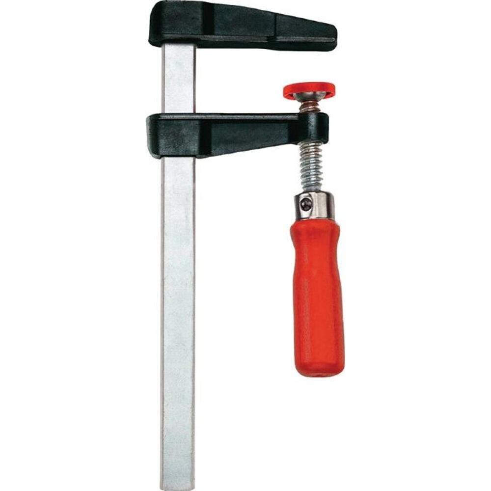 BESSEY Druckgussschraubzwinge LM 100-250mm, Holzgriff, Spannkraft bis 2000 N, pulverbeschichtet