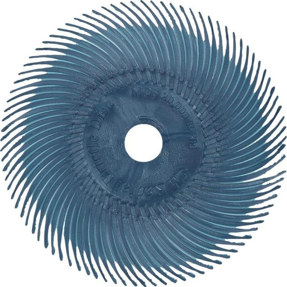 Radialb&uuml;rstenscheibe 75mm K.80 gelb, K.120 wei&szlig;, K.220 rot, K.400 blau, 3M, 20000min-&sup1;