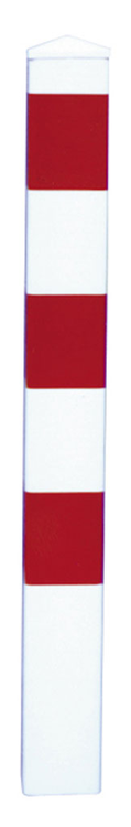 Absperrpfosten -Bollard- 100 x 100 mm aus Stahl, zum Einbetonieren oder Aufdübeln, herausnehmbar